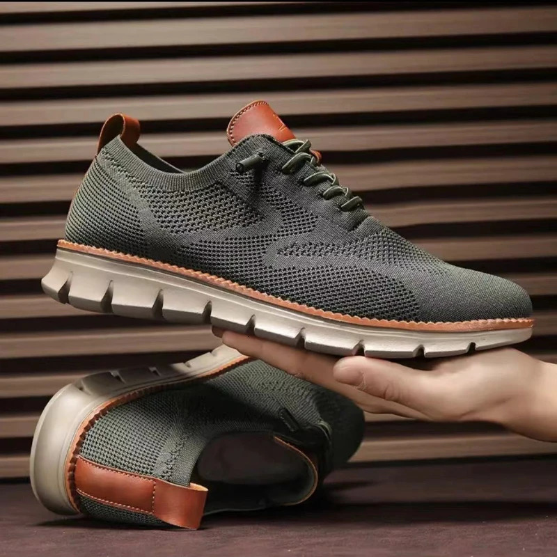 2024 Men Sneakers Plus Size Trendy British Style Summer Breathable Soft Male Sports Shoes Fashion Solid Woven Mesh Running Flats 241202