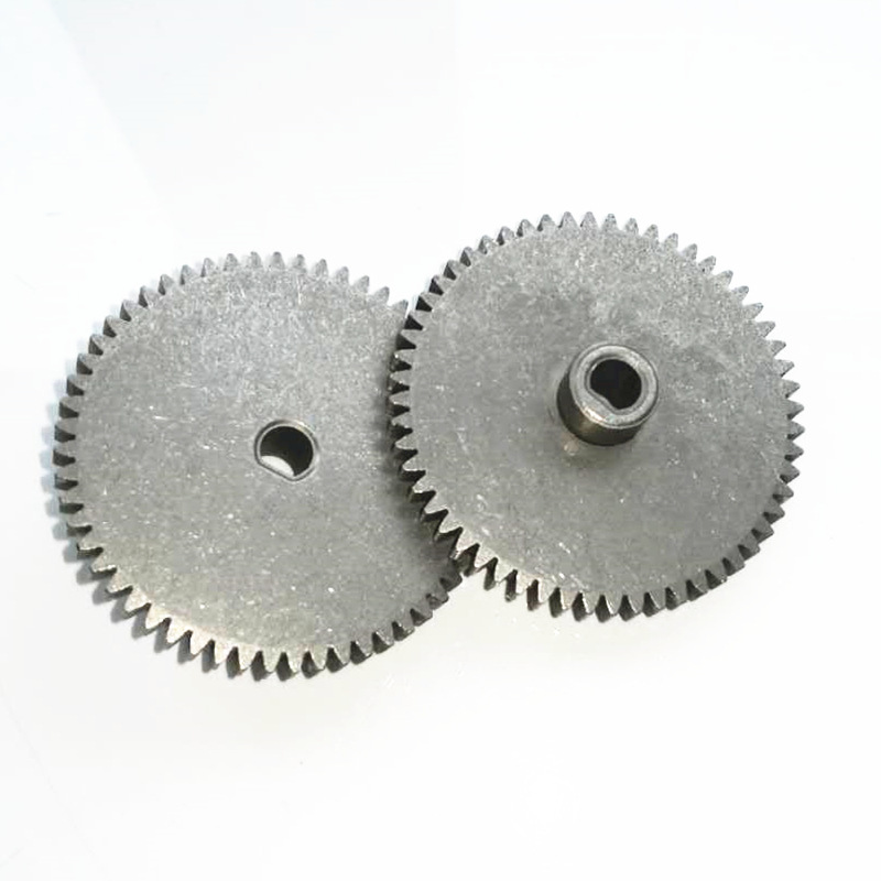 Model 1 Iron Precision Gear for Mechanical Components - Powder Metallurgy Process, 56 Teeth, 7mm ID, D Shape Hole