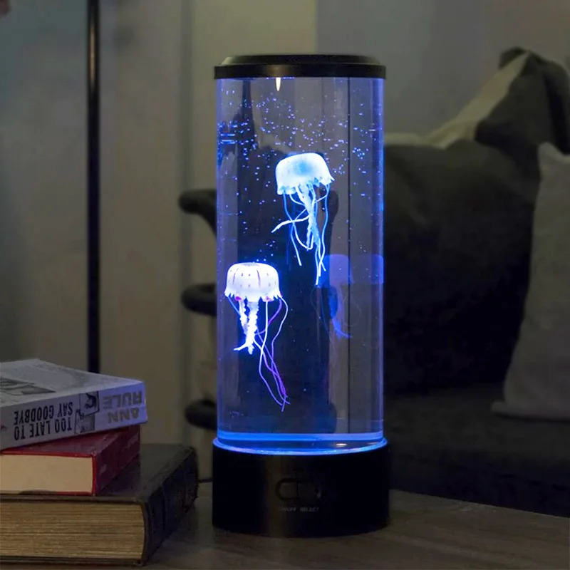 Jellyfish Lamp 7-Color LED Emotional Aquarium Ocean Night Light Used for Home Bedroom Desktop Decoration Childrens Birthday Gifts 241203 - view 5