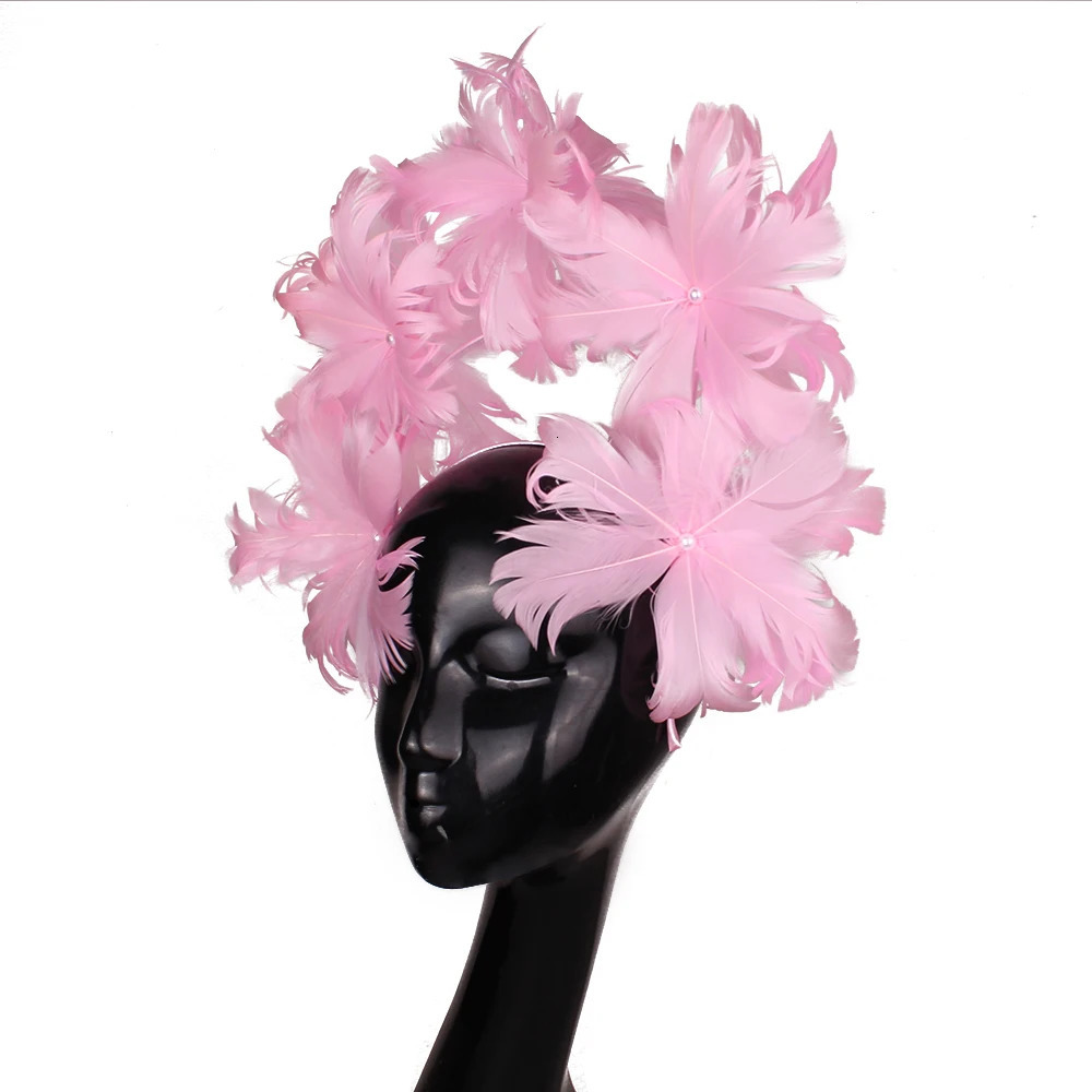 Fancy Feather Flower Headband Fascinator Womens Hat Headband Fashion Mesh Headband Elegant Womens Unique Headband Ocn 241203