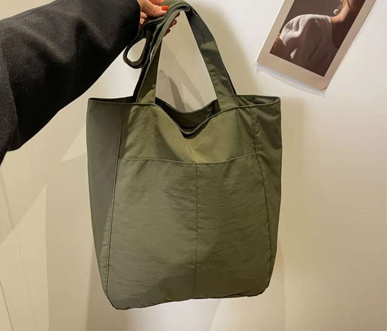 Waterproof Nylon Casual Shoulder Female Student Campus Handbag Niche Commuter Tote Large Bag