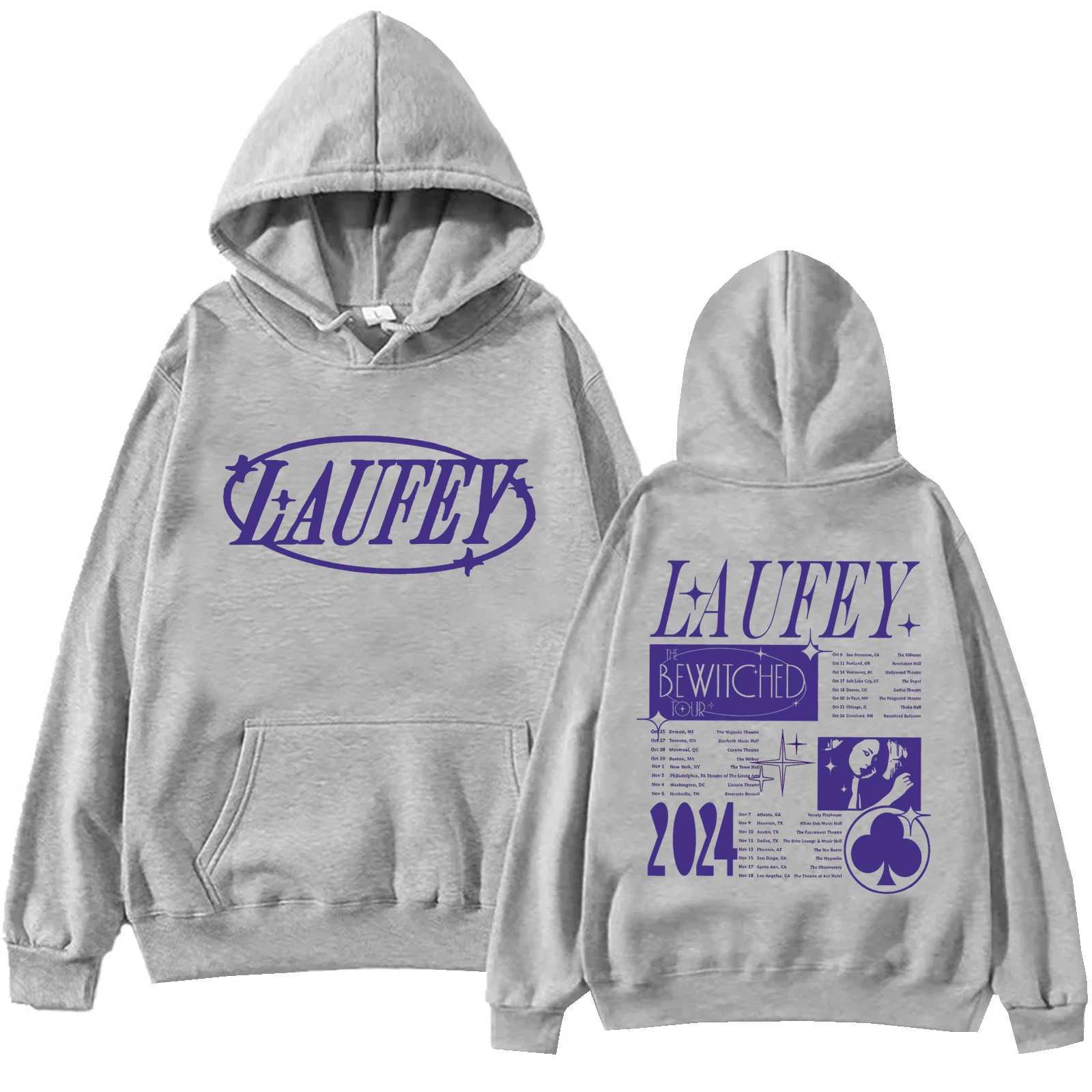 Laufey Tour 2024 Hoodie Harajuku Hip Hop Pullover Top Man Woman Sweatshirt Fans Gift Hooded Strtwear Comfortable Soft ClothingC241221