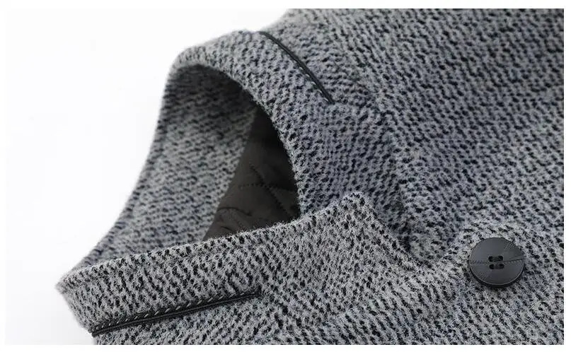 Autumn Men Standup Collar Wool Blends Trench Coats Business Casual Blazers Jackets Quality Man Thicker 4XL 241202