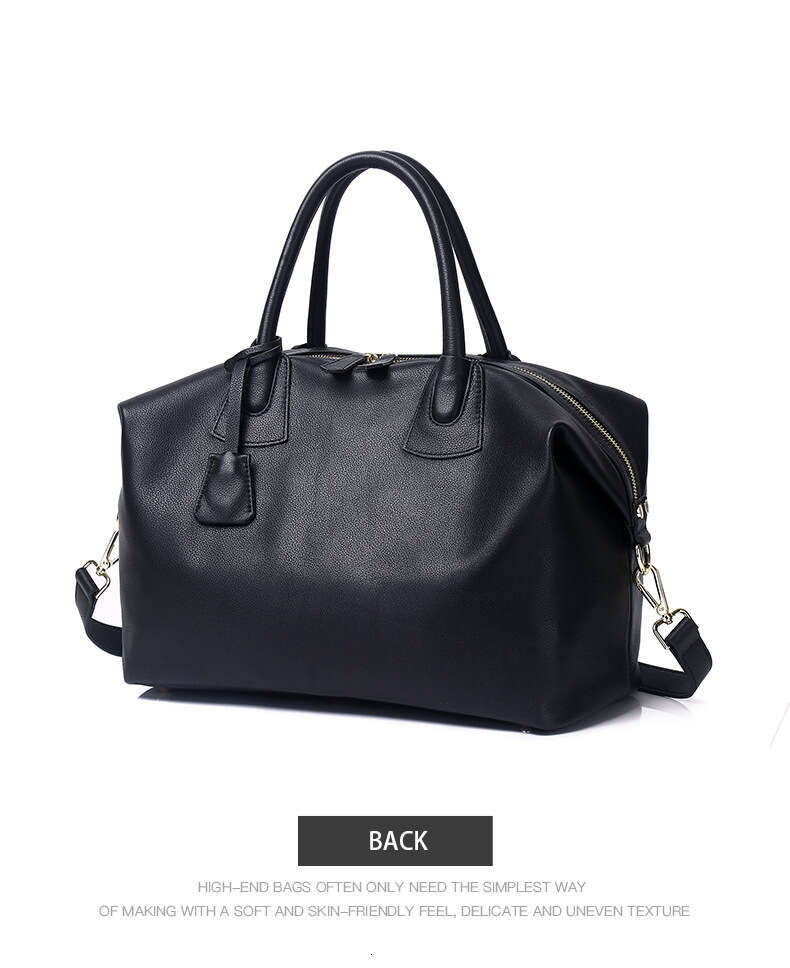 Motingsome Oversized Real Leather Woman Lady Travel Tote Shoulder Bags Handbag Fashion Commuting Big Bag New