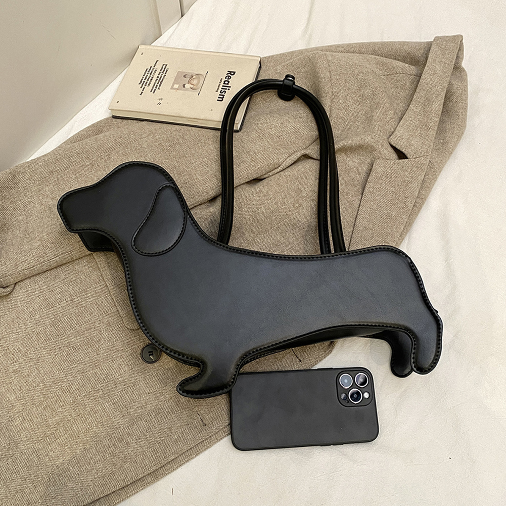Cartoon Dog Shaped Handbag PU Leather Purse Unique Novelty Clutch Cute Evening Party Bag for Women and Girls