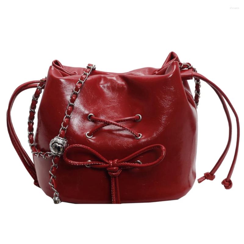 Totes Women Shoulder Bag Solid Color Daily Tote Handbag Adjustable Strap Bucket Crossbody Female Dating zhanyishengli