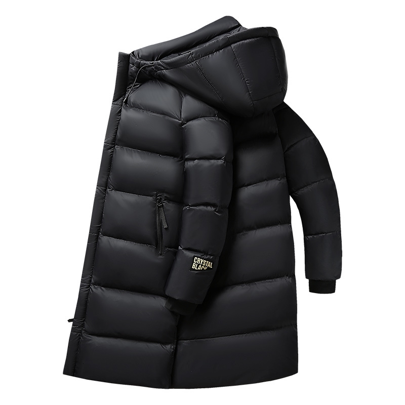 Winter Men Warm Thick Long Down Jacket Coat Mens Hooded Waterproof Black Gold Puffer Casual Windproof Parkas Male w241112
