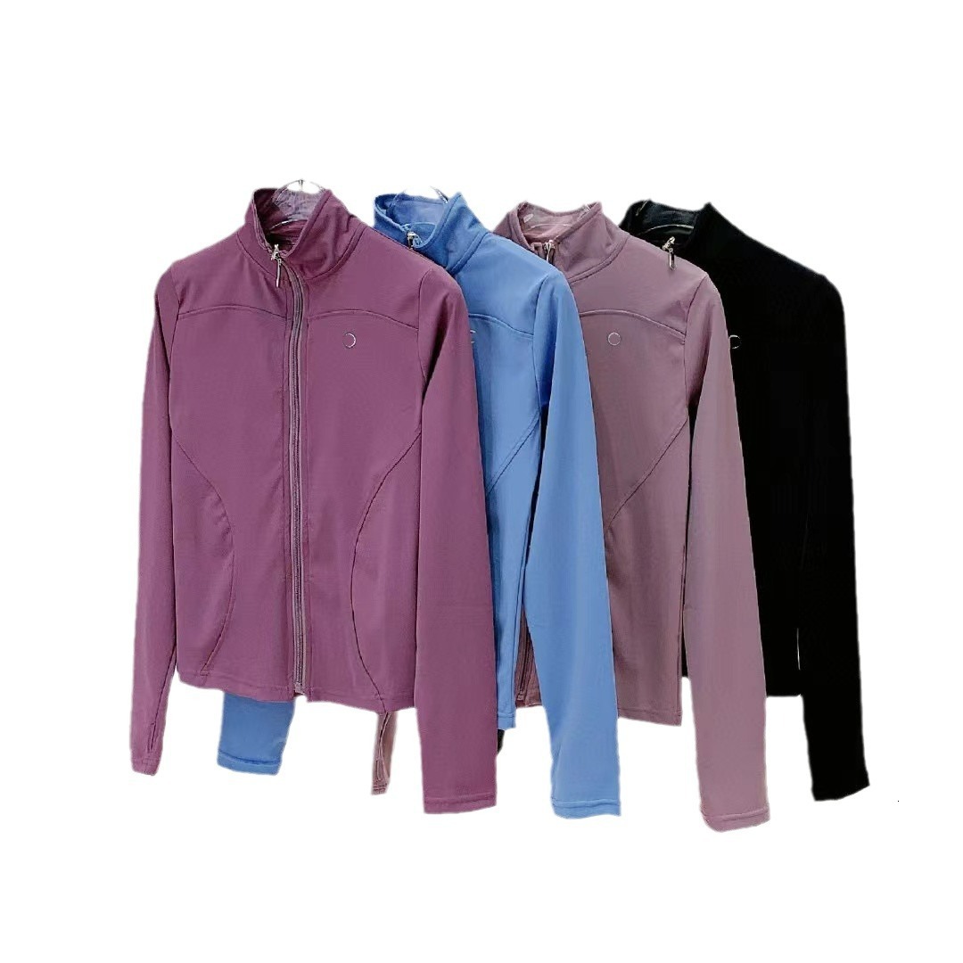 Autumn Yoga Zipper Clothing Women's Sports Running Elastic Jacket Coat