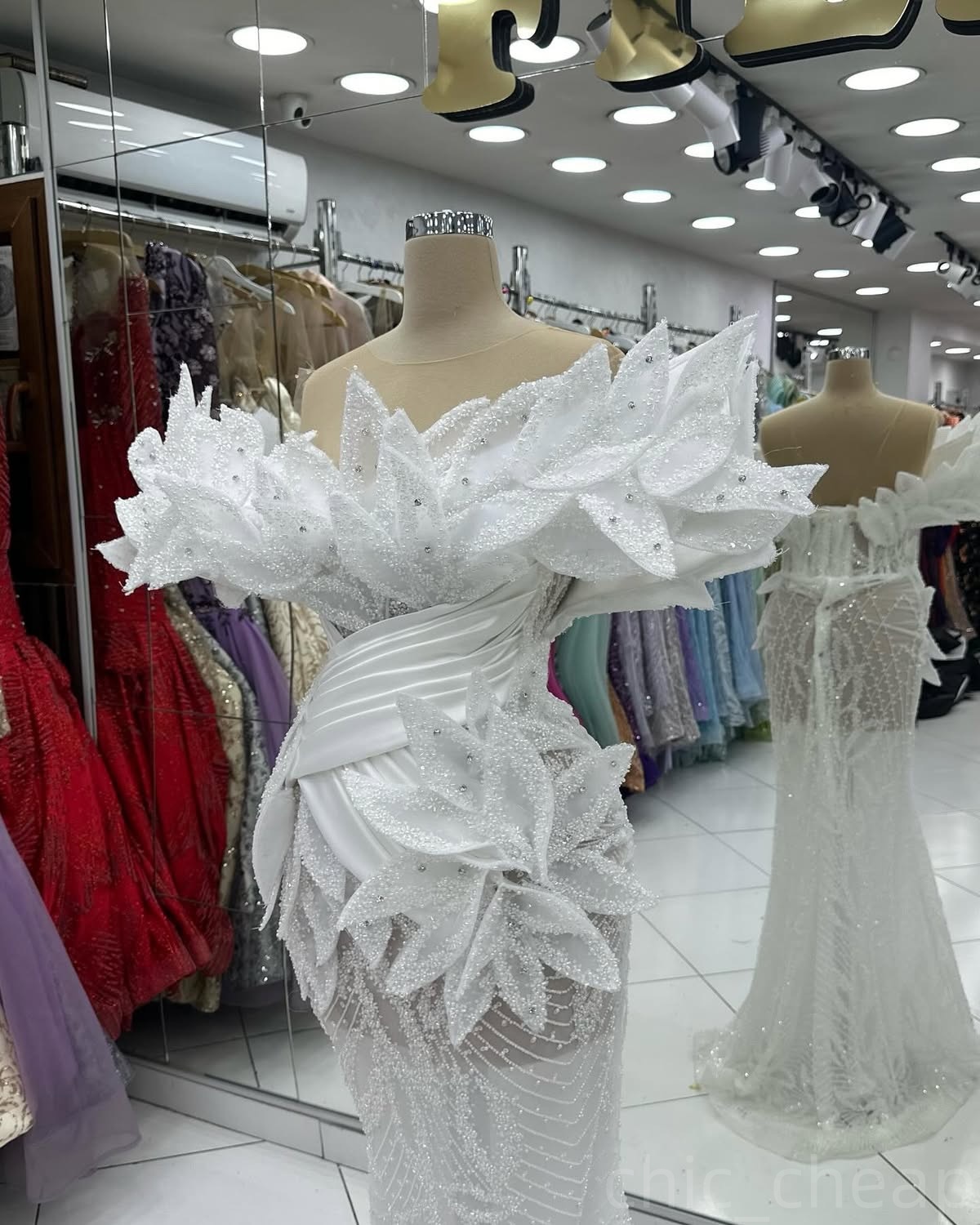 Ivory Mermaid Prom Dresses 2024 Florals See Through Sequined Lace Evening Formal Party Second Birthday Engagement Gowns Plus Size Dress For Special Oc