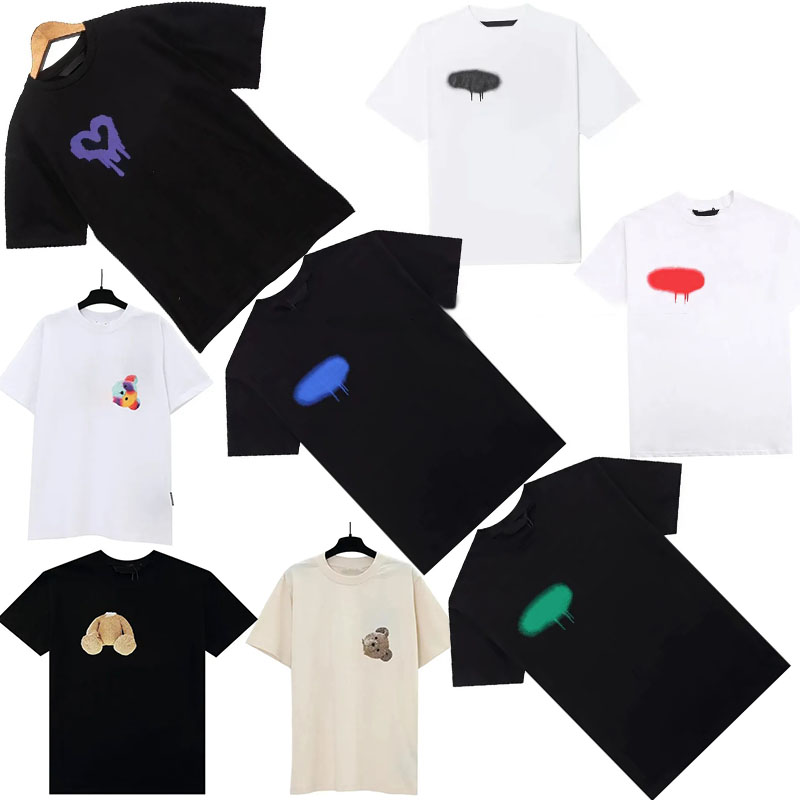 designer t shirt mens T Shirts hiphop fashion summer spray paint graffiti couple cotton short sleeves loose crew neck letter woman tops