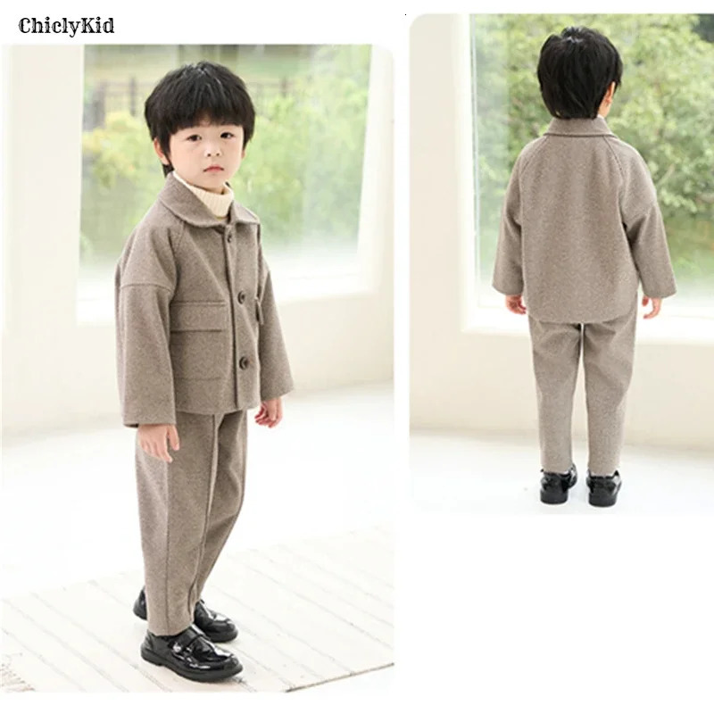 Boys winter autumn thick casual jacket Trouser childrens casual set childrens warm clothing set childrens cosmetics set 241203bj