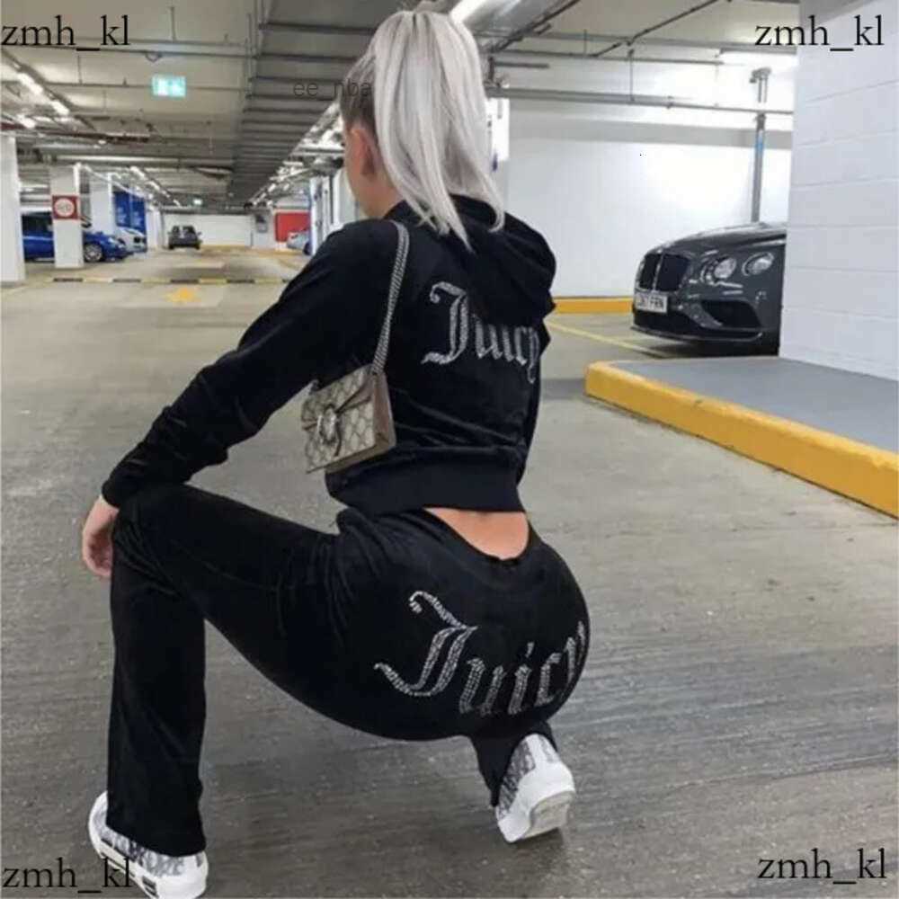 Fashion Juicy Designer Clothes Tracksuit Sporting Red Suits Slim Casual Veet Women Set Track Suit Couture Sweatsuits 636