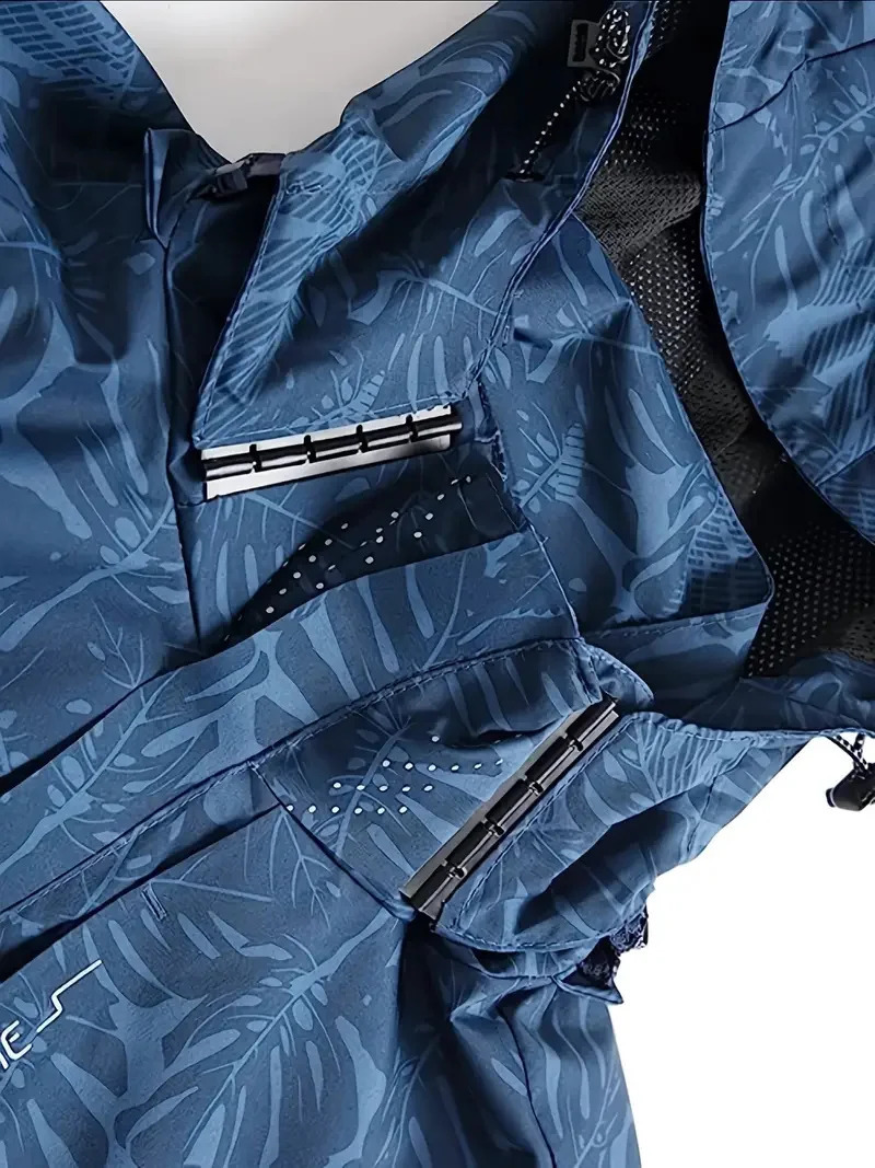 Mens casual lightweight waterproof windproof jacket full zipper hooded shell outdoor hiking jacket size 4XL 5XL 241203