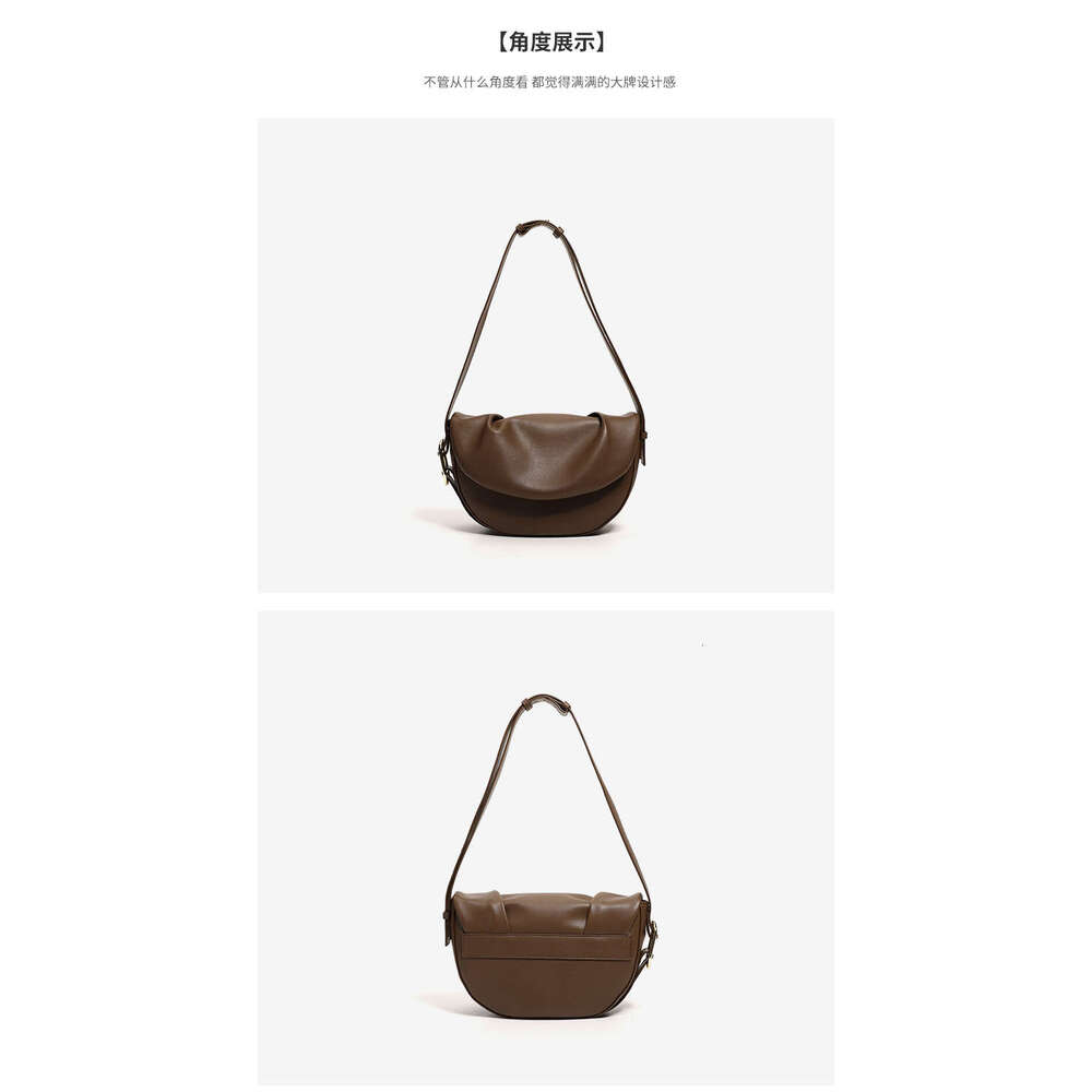 Women's armpit leather folding multifunctional broadband shoulder crossbody bag unit price bag