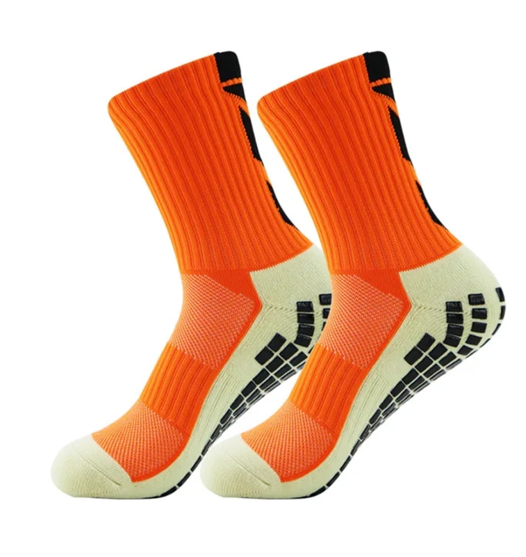 New Men Football and Women Sports Non-slip Silicone Bottom Soccer Basketball Grip Socks GG1203
