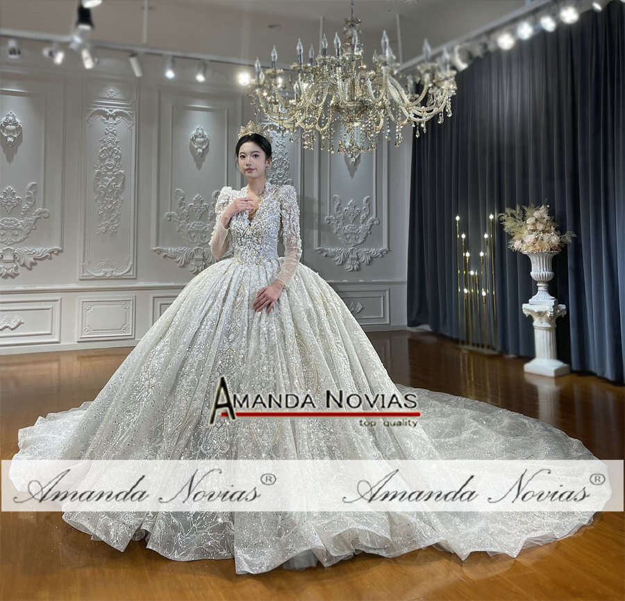 Customized Amanda Novias 2024 Crystal Wedding Dress
