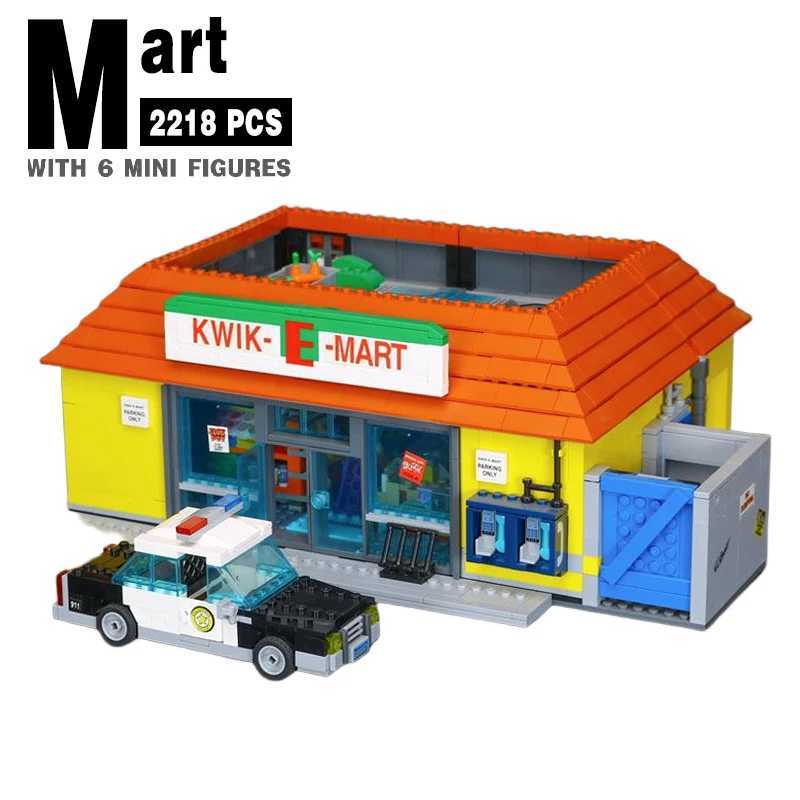 With Light House And Kwik MOC Display E Mart Building Blocks Bricks 16004 16005 Christmas Toy Gift Compatible 71006 71016XJ241203