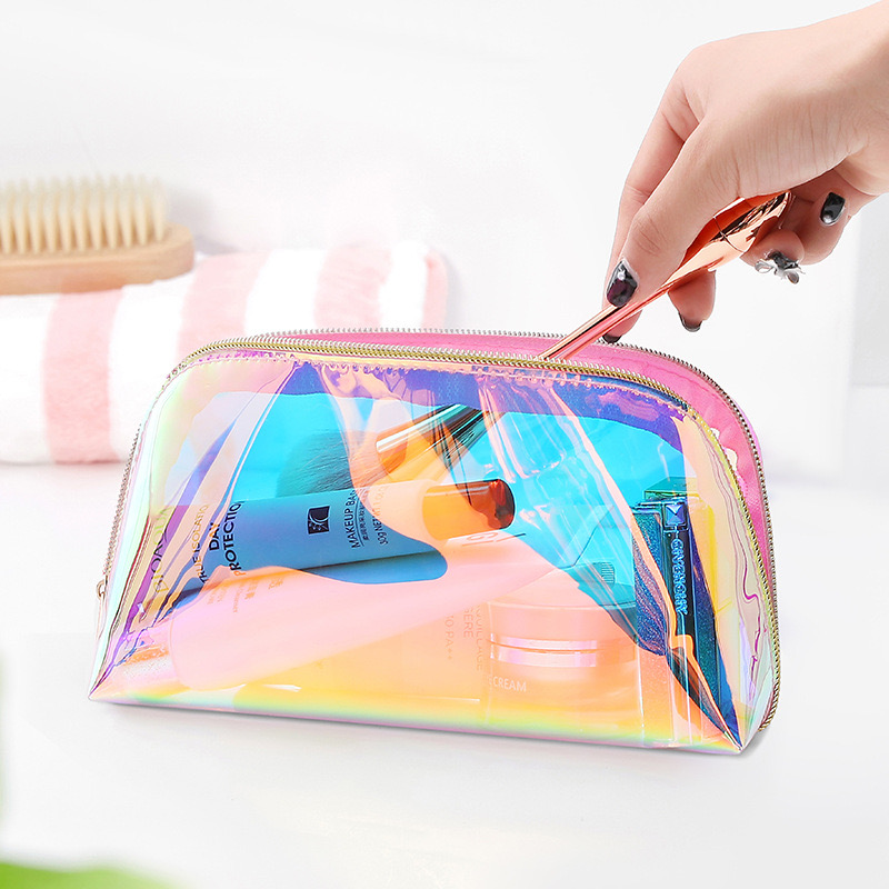 eTya Transparent Coin Purse Women Wallet Laser PVC Card Pencil Cosmetic Money Clutch Bag Case New Female Mini Zipper Wallets Pouch