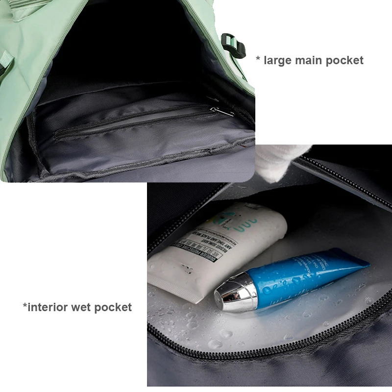 Waterproof Fitness Sports Backpack Men Women Outdoor Gym Shoulder Multifunctional Yoga Large Capacity Shoes Bags Dry Wet Duffle 241203