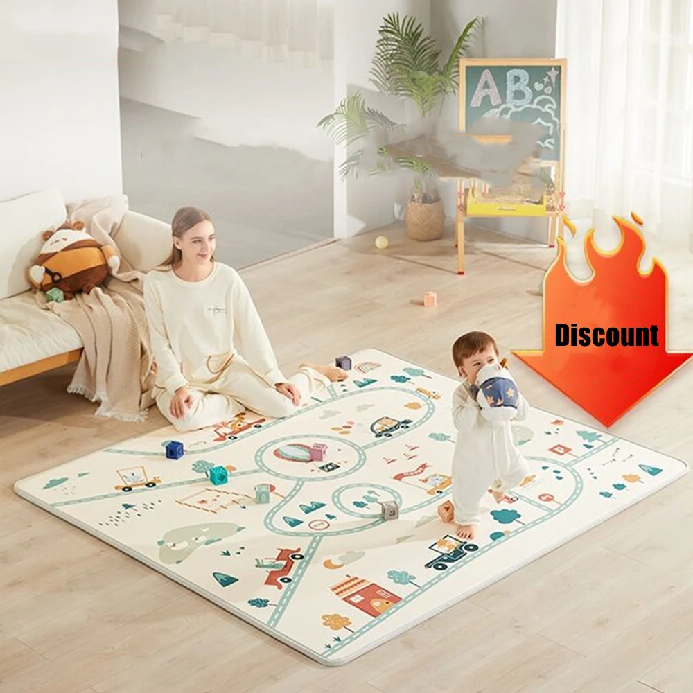 1cm/0.5cm environmentally friendly thick baby crawling game mat folding mat carpet game mat childrens safety carpet gift 241202