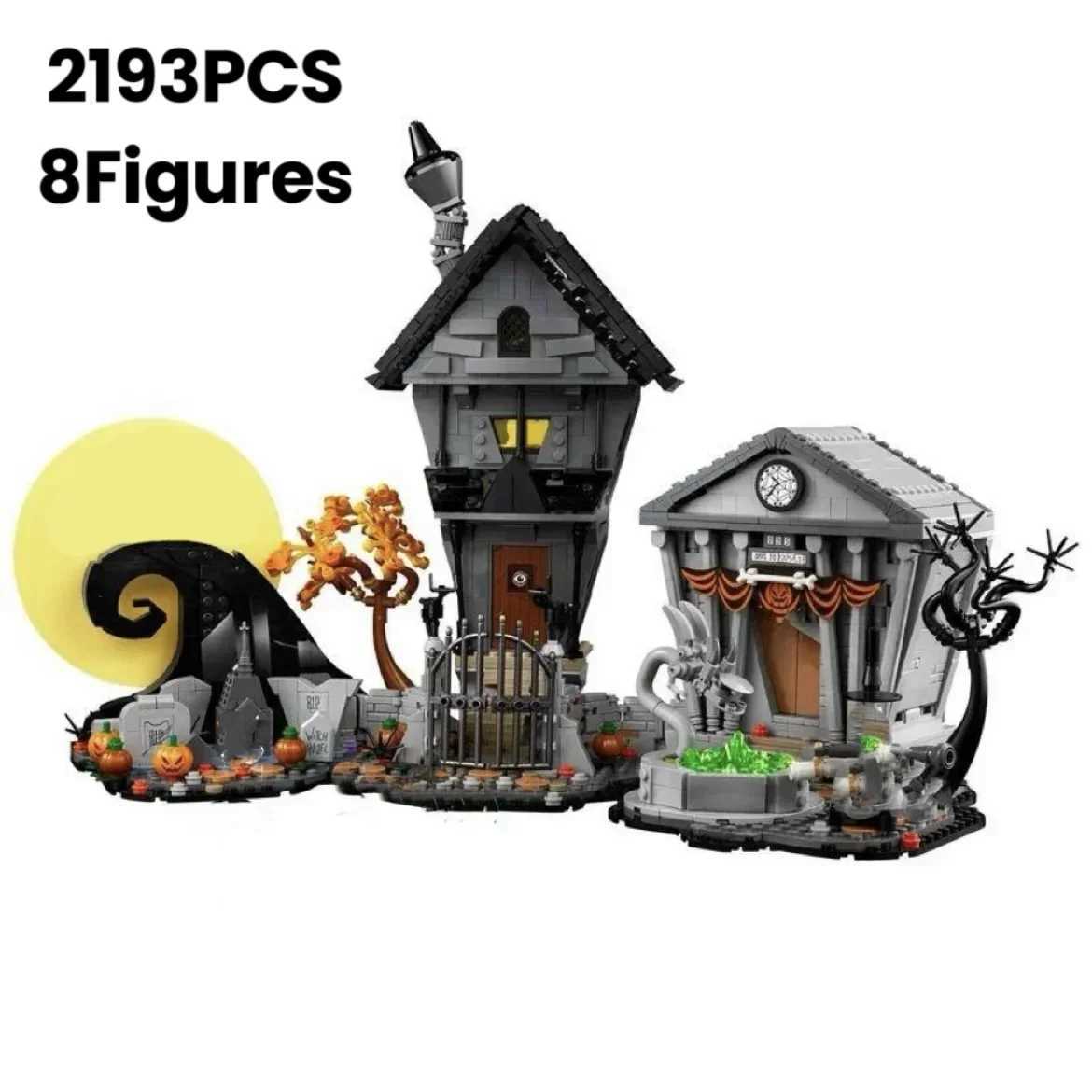 2024 New 21351 The Nightmare Before Christmas Model Building Blocks Hut DIY Bricks Toy for Kids Christmas Halloween GiftsXJ241203
