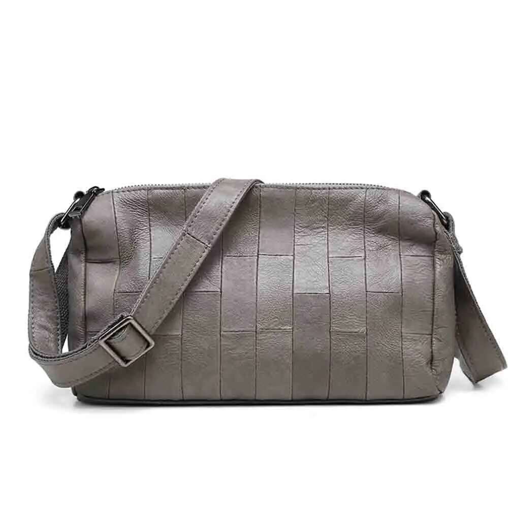 Motingsome Cowhide Women Shoulder Real Natural Leather Hobos Double Compartment Ladies Pouch Messenger Bag New