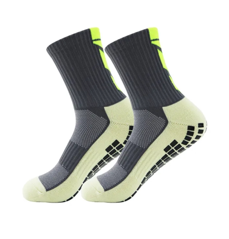 New Men Football and Women Sports Non-slip Silicone Bottom Soccer Basketball Grip Socks GG1203