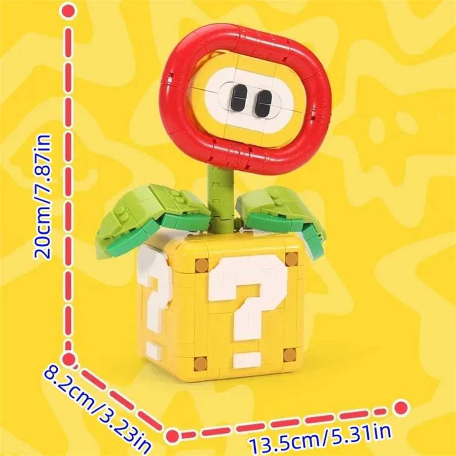 2024 NEW MOC Chomper Plant Model Fit Flame Flower Assembled Building Block Brick Children Educational Toys Kids Christmas GiftsXJ241203