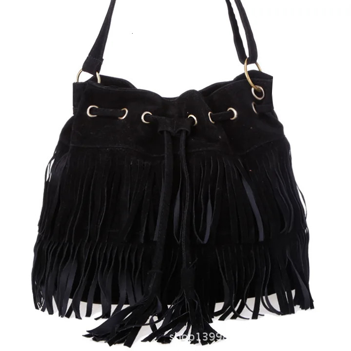2025S New Free Shipping Designer Bag Bolsos Artificial Suede Edge Tassel Womens Shoulder Messenger Retro Style Girl Cross Body Bag Unprinted Bolso Fle