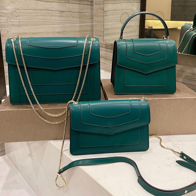 Chain Crossbody Bag Handbag Shoulder Bags Designer Bag Plain Cowhide Real Leather Tote Enamel Color Hardware Buckle Quality Three Styles Thread