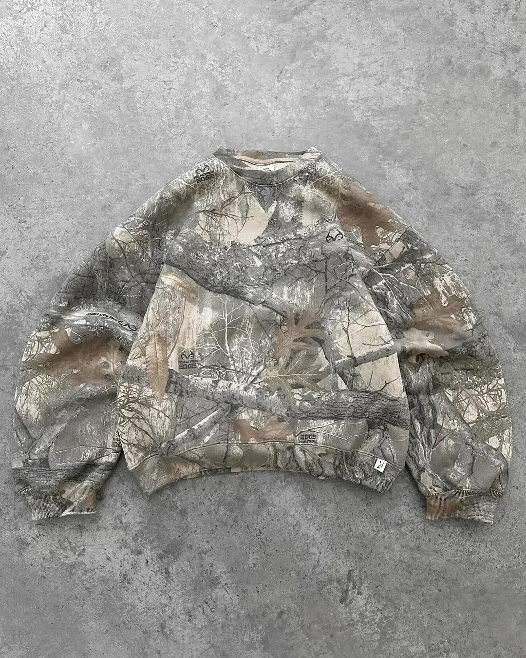 Y2K camouflage 2piece set European and American Harajuku zipper hooded sweatshirt pullout oversized sports pants casual wide leg streetwear 250228