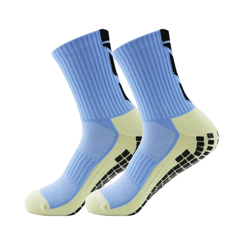 New Men Football and Women Sports Non-slip Silicone Bottom Soccer Basketball Grip Socks GG1203