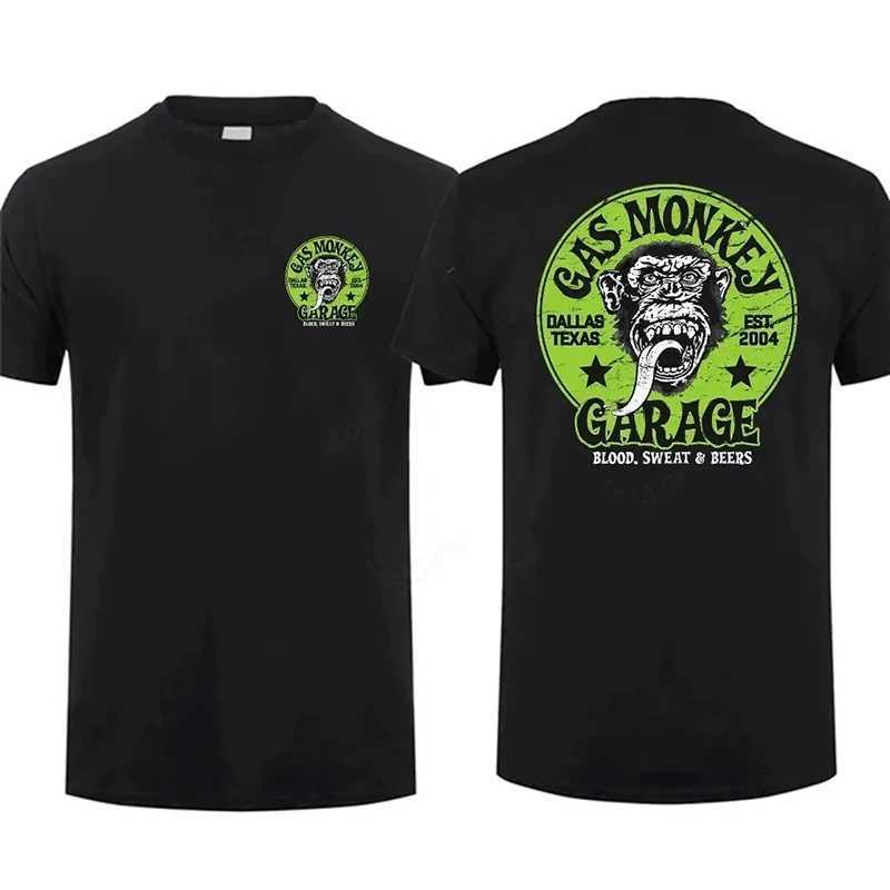 Women's T-Shirt Trending Gas Monkeys Garage Print Short-slv Hot Sale Vintage Fashion Men T Shirt Unique Classic Strtwear Harajuku Cotton Top Y241