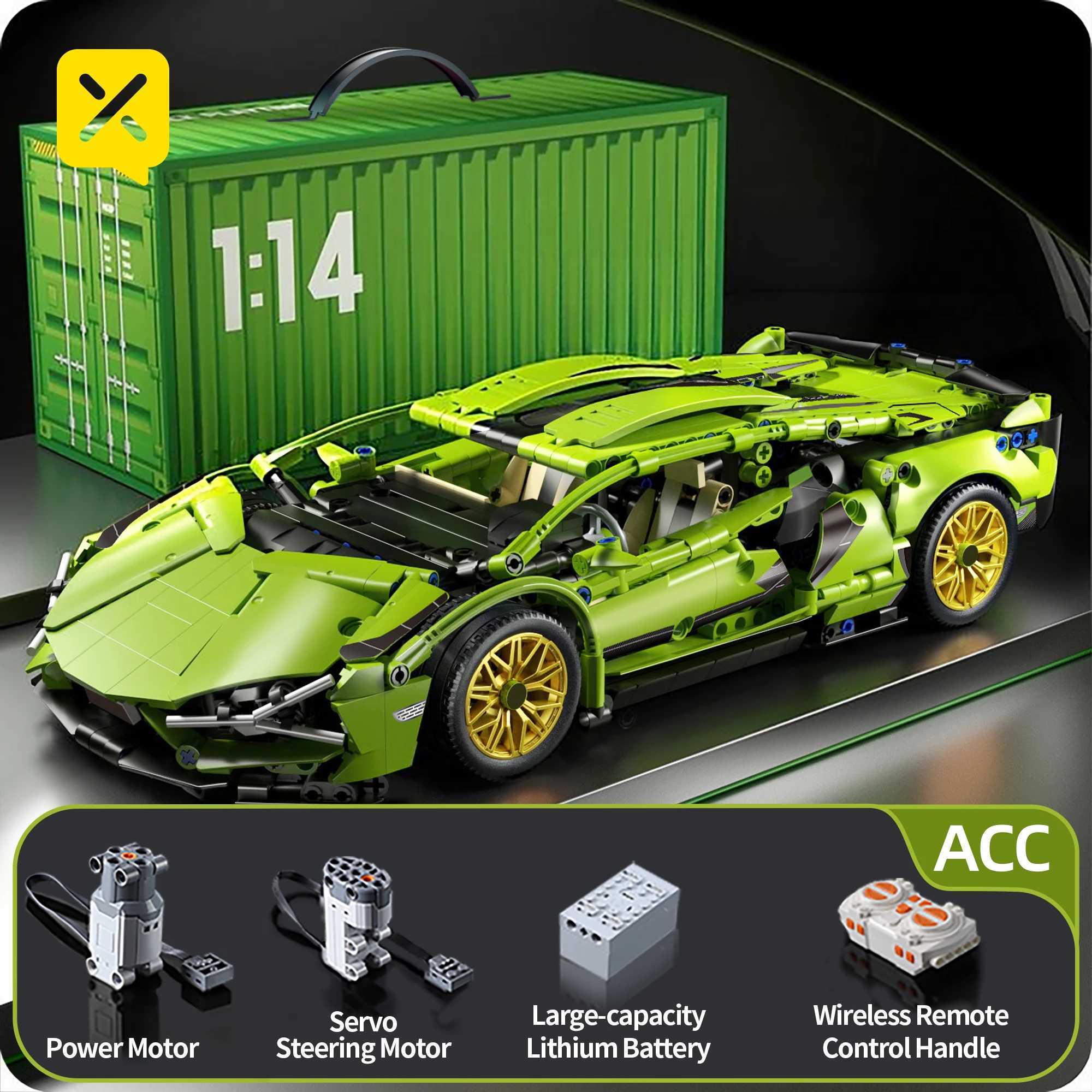 ToylinX Technical Building Blocks Racing Sport Car Speed Vehicle Model Ci Mechanical Super Bricks Puzzle Toys Adult GiftXJ241203