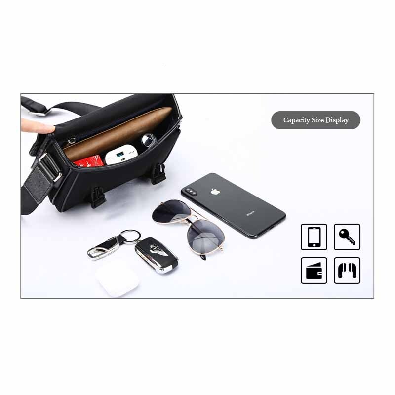 Men's Waterproof Messenger Multi-Functional Vintage Shoulder Casual Travel Large-Capacity Fashion Bag