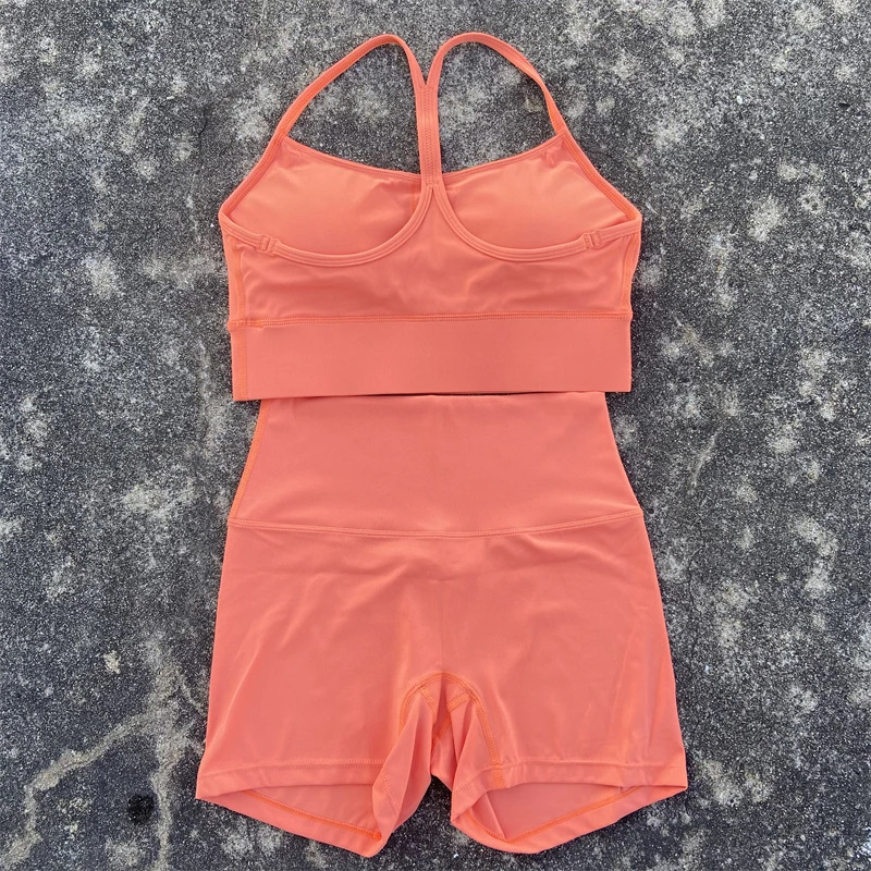 Women Designer Yoga Sets 3 Styles Push Up Sports Bra High Waist Biker Shorts Cross Back Gym Outfits Elastic Workout Tracksuits Running Cloth Hotty Fie