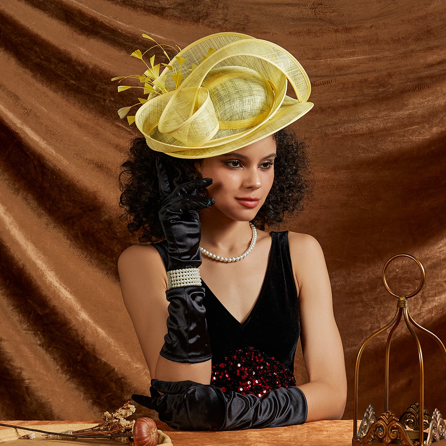 Christmas Sinamay Fascinator Perfect Wedding Hat Unique Derby Party Hat Fashionable Church Hat Bridal Headband Fascinator 241203