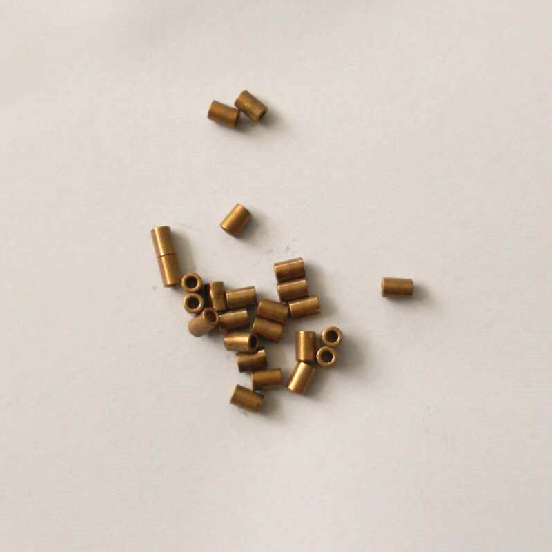 Precision Copper Shaft Bushing for High Friction Applications - 2x3.5x5.2mm Oil-Impregnated Sintered Metal Insert