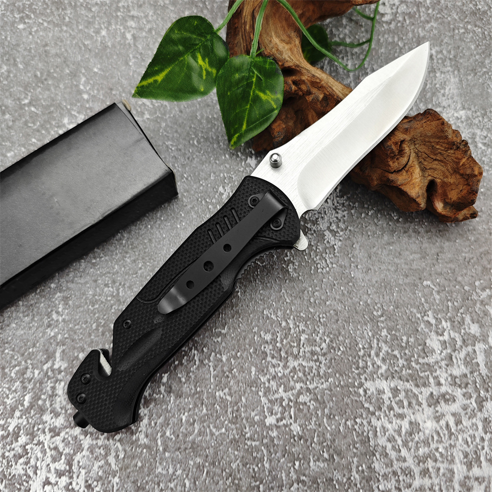 BM DA57 Flipper Folding Knife 440C Blade Black G10 Handle Easy To Carry EDC Pocket Knives Outdoor Tactical Survival Utility Tools Knifes 15535 3300 53