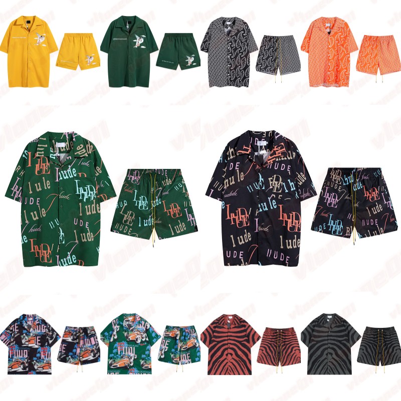 Designers Beach Tracksuits Summer Suits Mens Fashioo Shirts Shorts Sets Luxury Set Outfits Sportswears Size S-XL