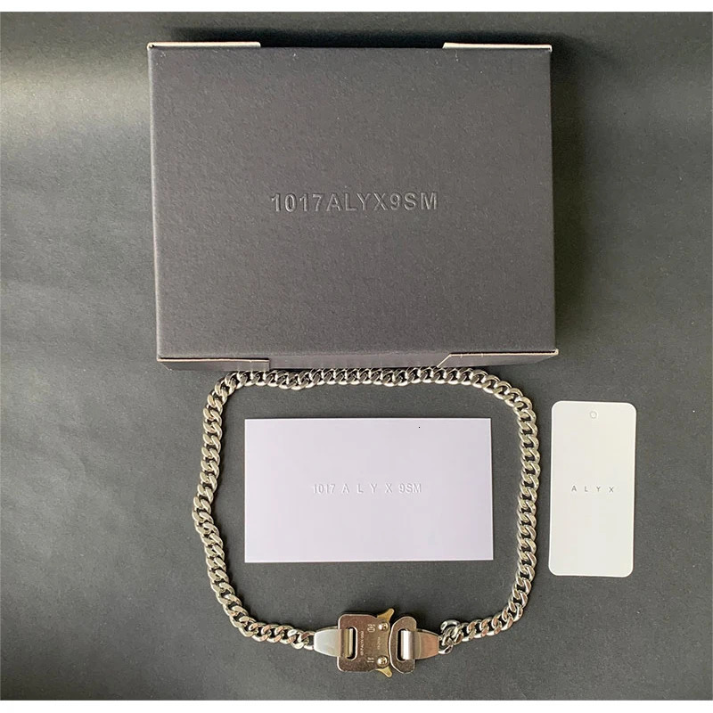 Quality Stainless Steel ALYX Hero Chain Necklace Accessories Mens Metal Buckle 1017 ALYX 9SM Necklace Chain 241202