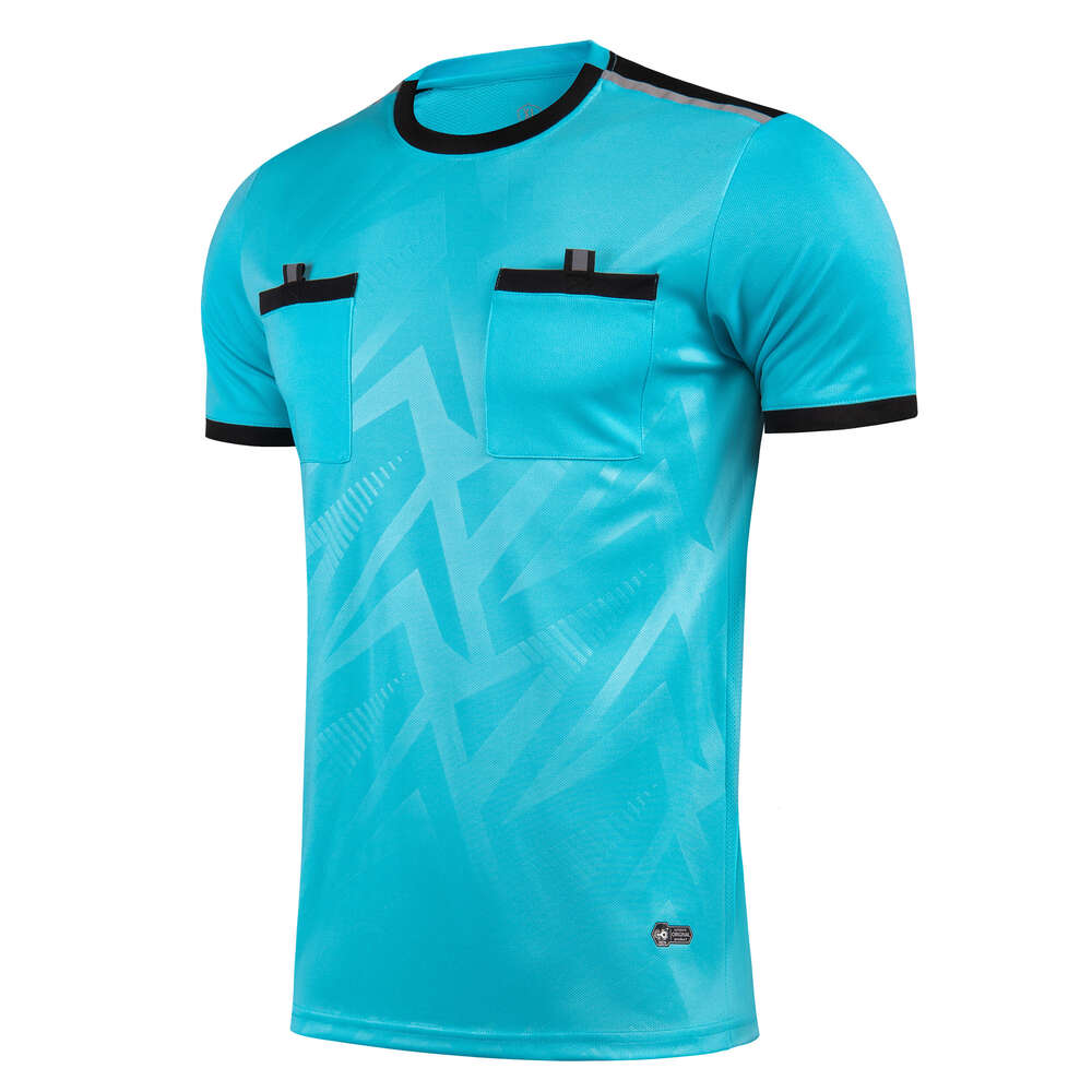 2025 Professional Men Referee Uniforms Soccer Football Jerseys Shirts Pockets Judge Short Sleeve Team Shirt Sportswear Clothes