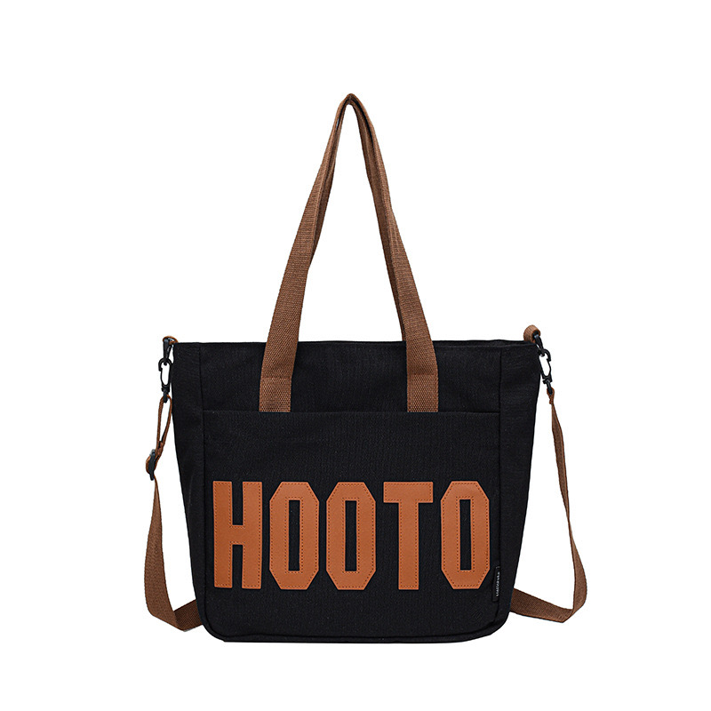 2025 new Letter canvas female students, large capacity crossbody going out, tote for commuting to work, handbag, shoulder bag zhanyishengli