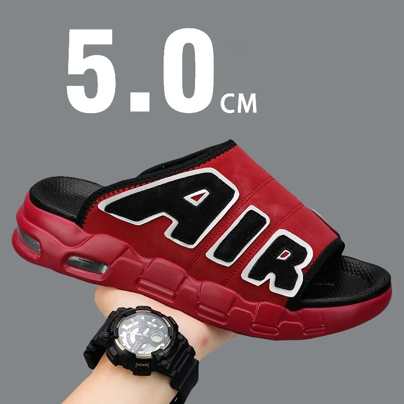 Slippers 2024 Men's Fashion Casual Sports Air Cushion Summer Open-Toe Beach Slipper Designer Mens Slides 1cf