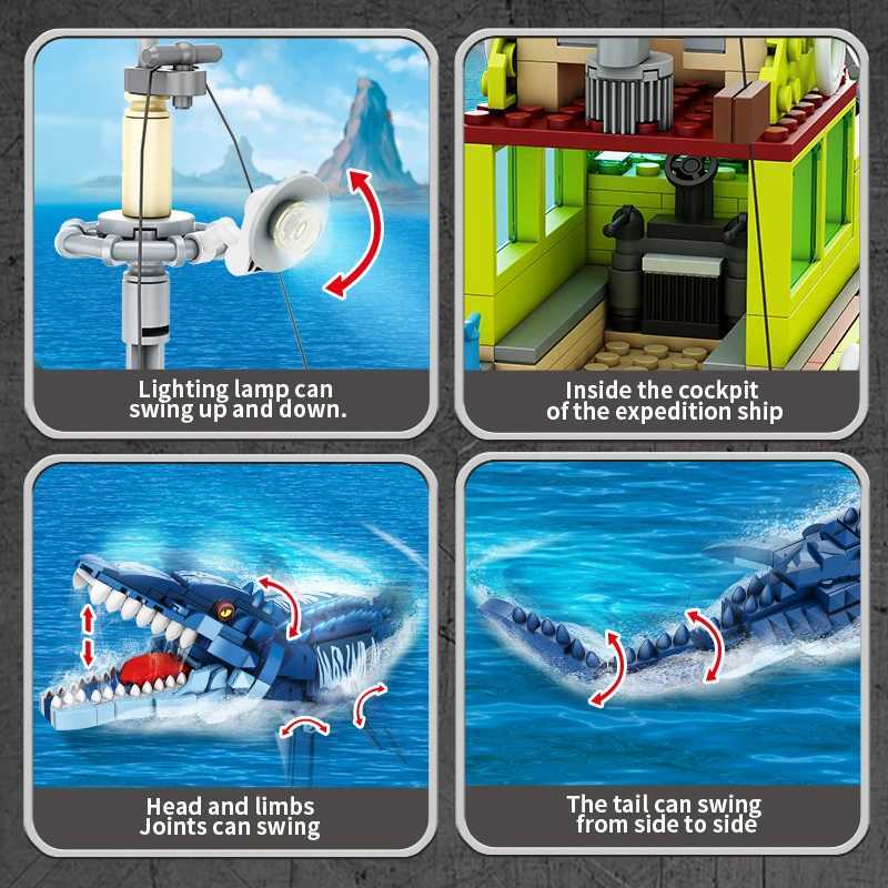 Jurassic Dinosaurs World Animal Park Blocks Building Brick Dinosaur Figures Ci Dino Robot Dinosaurios Toys For Children GiftsXJ241203