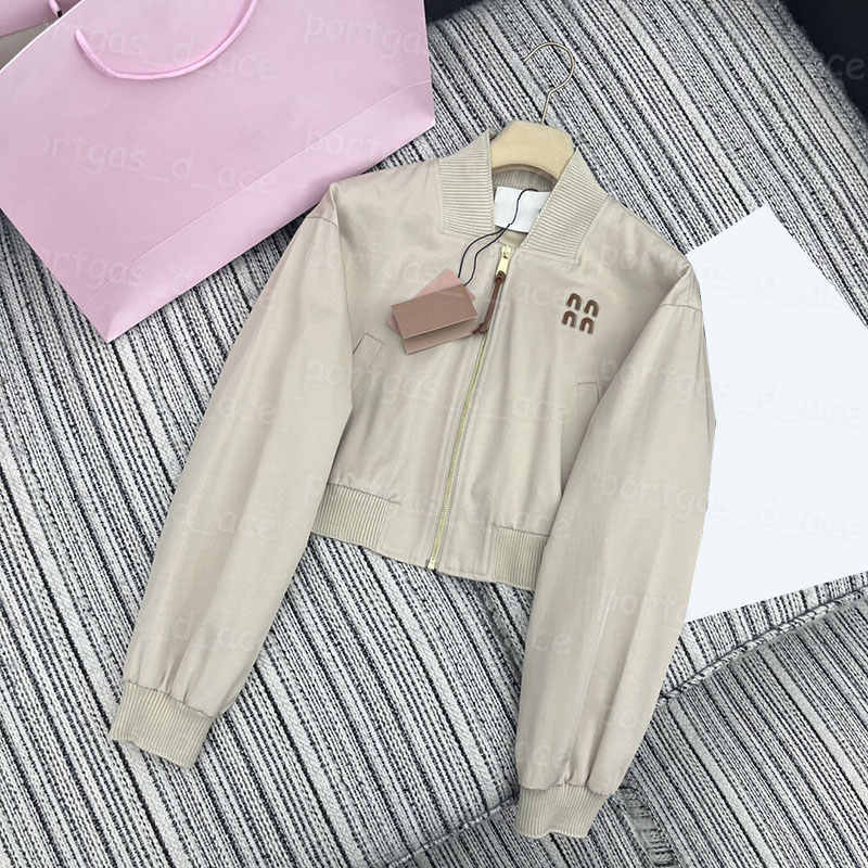 Designer Cropped Women Jacket Designer Luxury Long Sleeve Coats Casual Daily Zipper Jackets