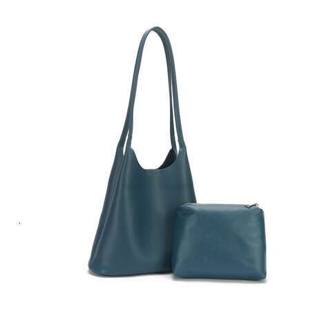 Large capacity women's leather handbag, fashionable and simple women's magnetic button bag