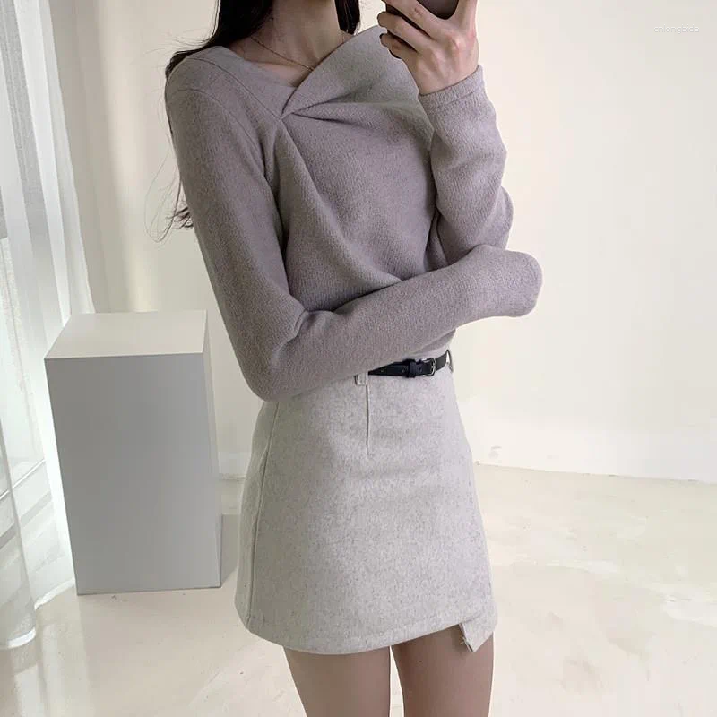 Womens Blouses Double-sided Velvet Shirts Women Long Sleeve Slim Irregular Collar Solid Color Autumn Winter Casual Wram Ladies Tops