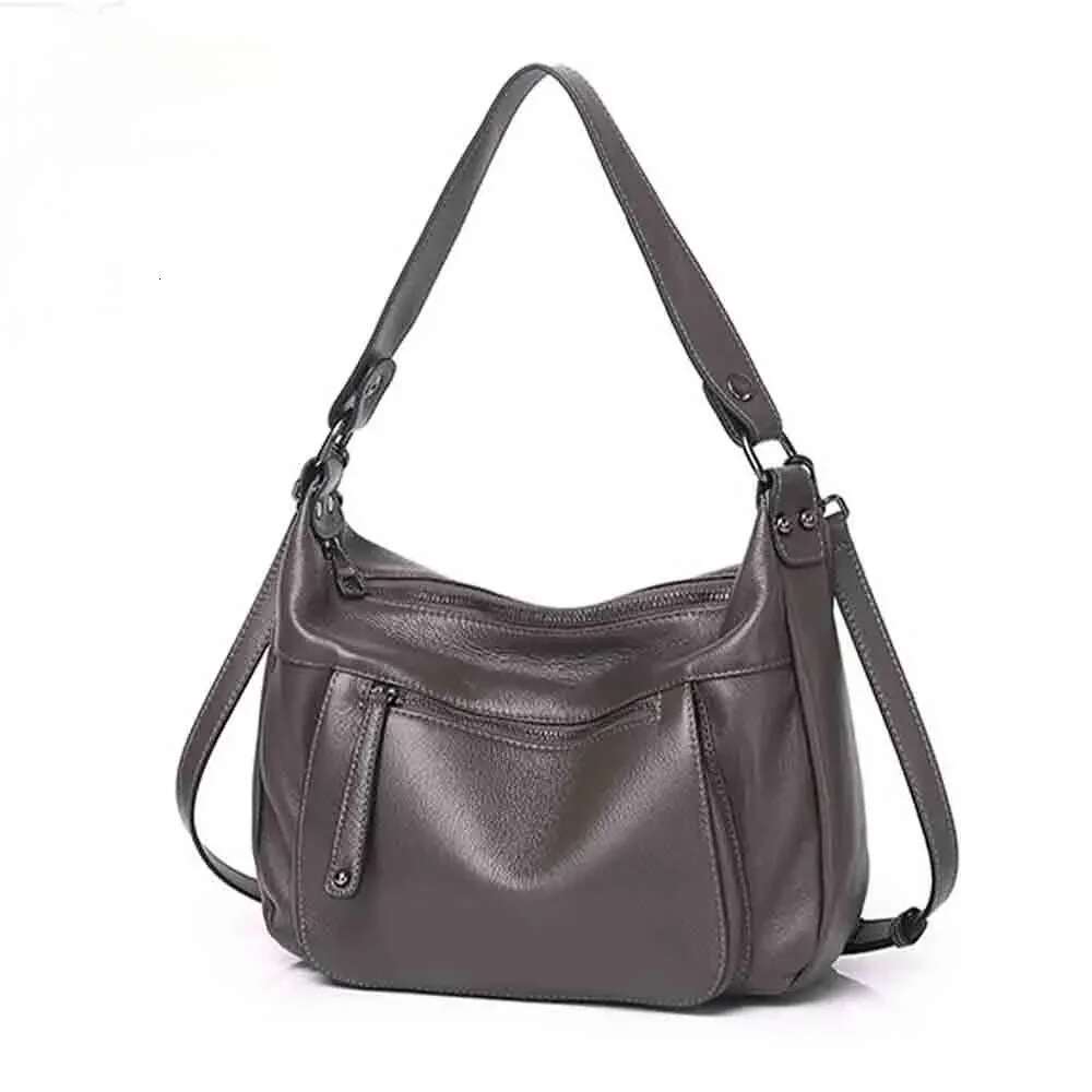 Motingsome Cowhide Satchel Bag For Women Quality Cow Skin Handbag Fashion Lady Crossbody Messenger Bags Saddle Tote