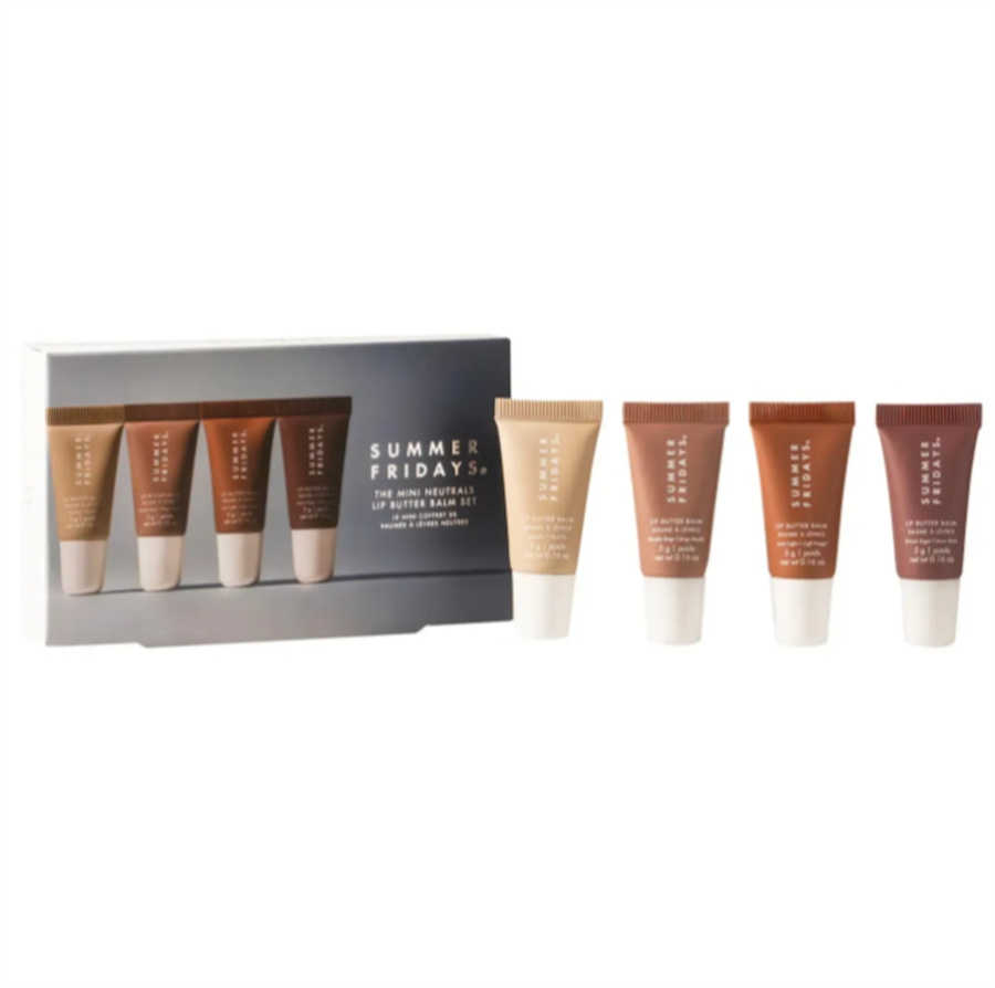 Butter Balm Set 4pcs Summer Fridays gloss 5g Mini Makeup Gift Box Kit Moisturize Jelly Oil Lipsticks Vanilla Beige Iced Coffee Brown Sugar Lip Care